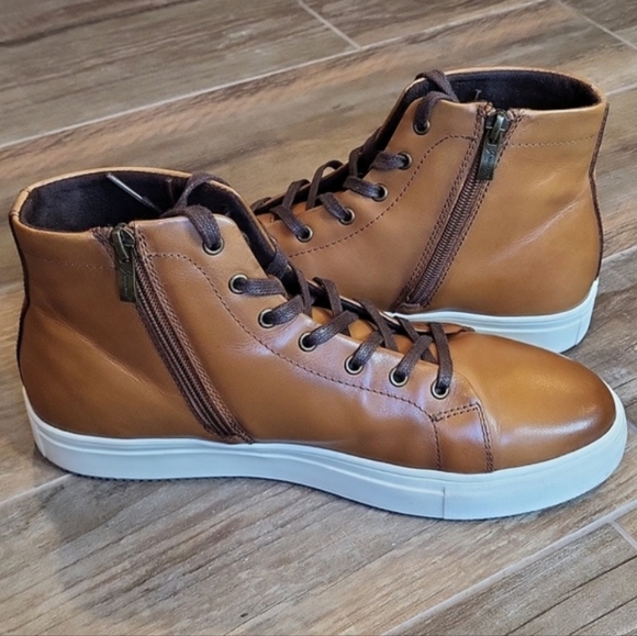 Jousen Leather High-Top Dress Sneakers, Size 8 - Picture 7 of 15